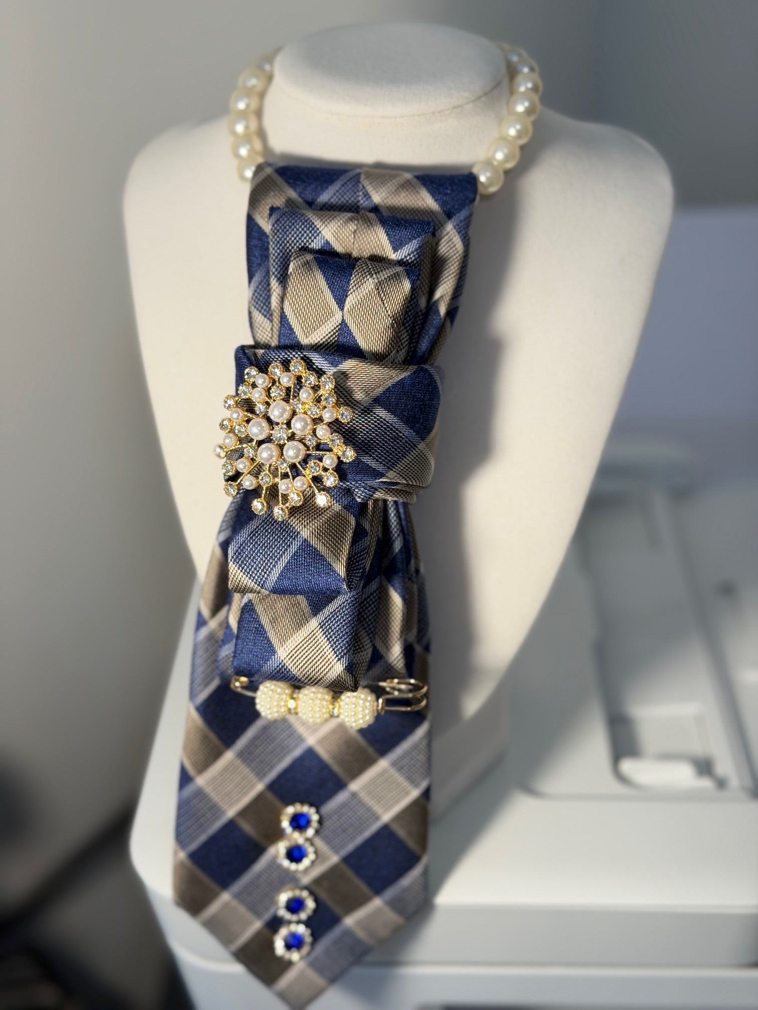 Ruthie's Michael Kors Dazzle Necktie Necklace | One-of-a-Kind Luxury Statement Piece
