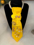 Sunny and Cher Sun-Kissed Yellow With Sunburst Necktie Necklace